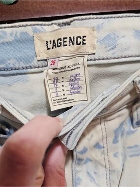 RARE L'AGENCE lyocell Pale Blue Tie-Dye Jeans 80’s 90’s